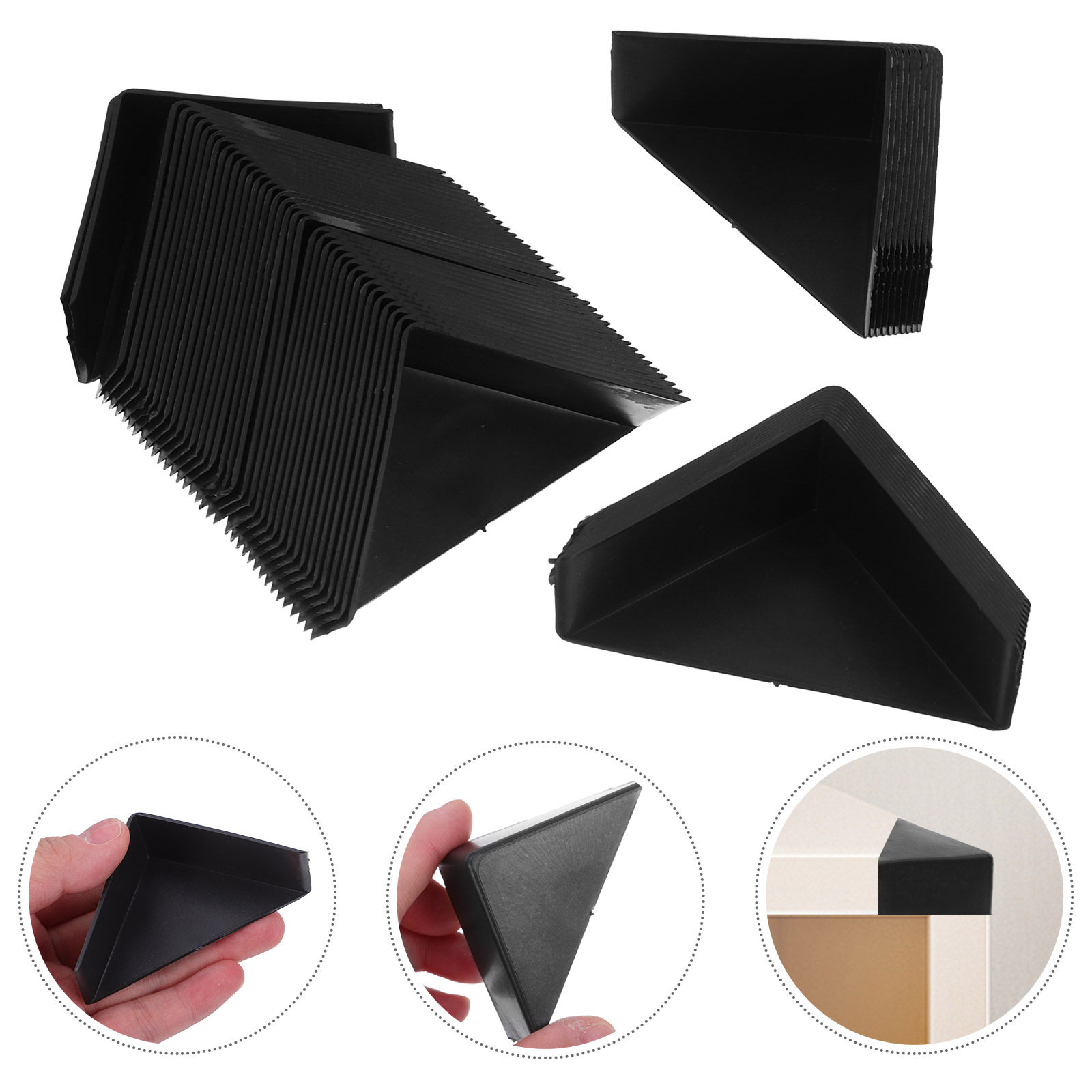 Bumper Guard Protector - 200 stuks plastic zwarte hoekbeschermers, verzendrandbeschermers,