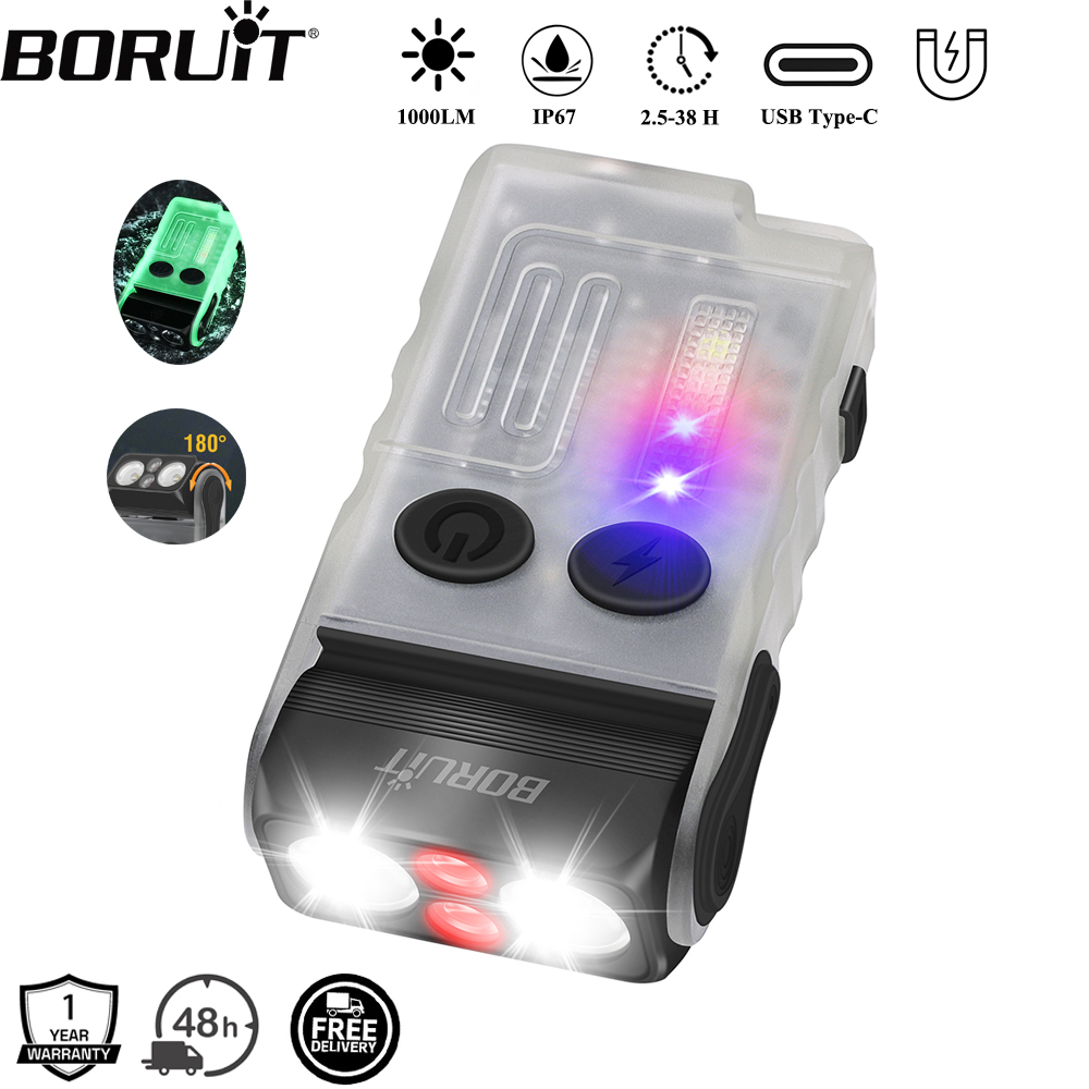 Led Headlight Bulbs - BORUiT V20 Zoemer EDC LED-sleutelhanger Zaklamp