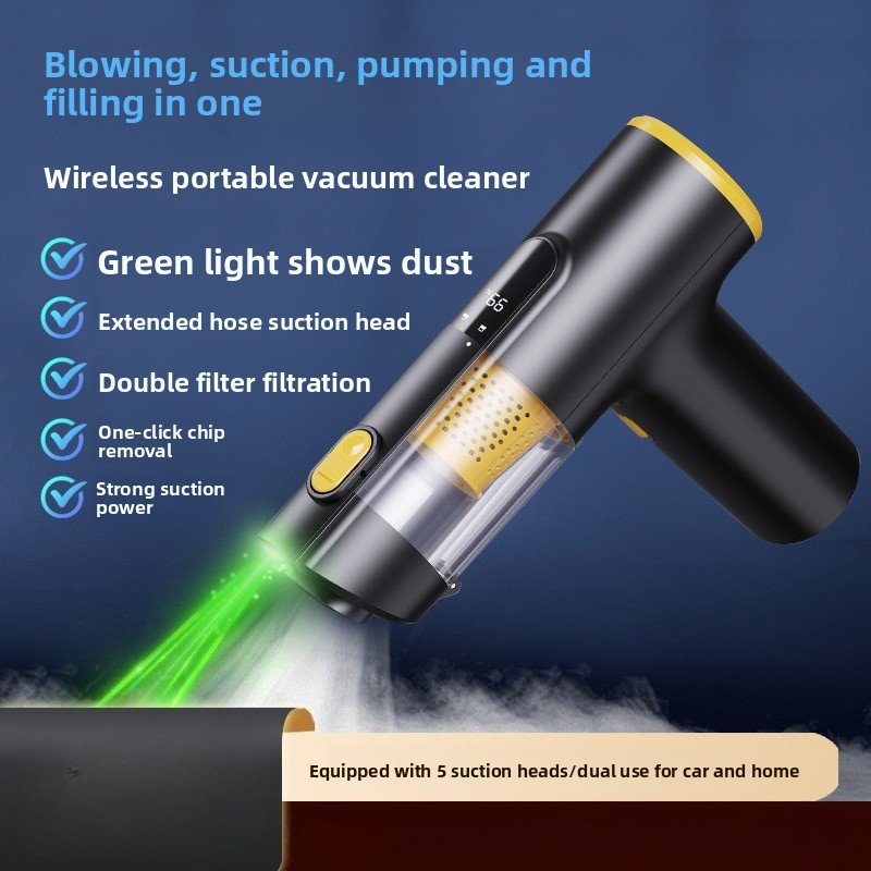4-in-1 groen licht autostofzui - Car Vacuum Cleaner recensie en prijs