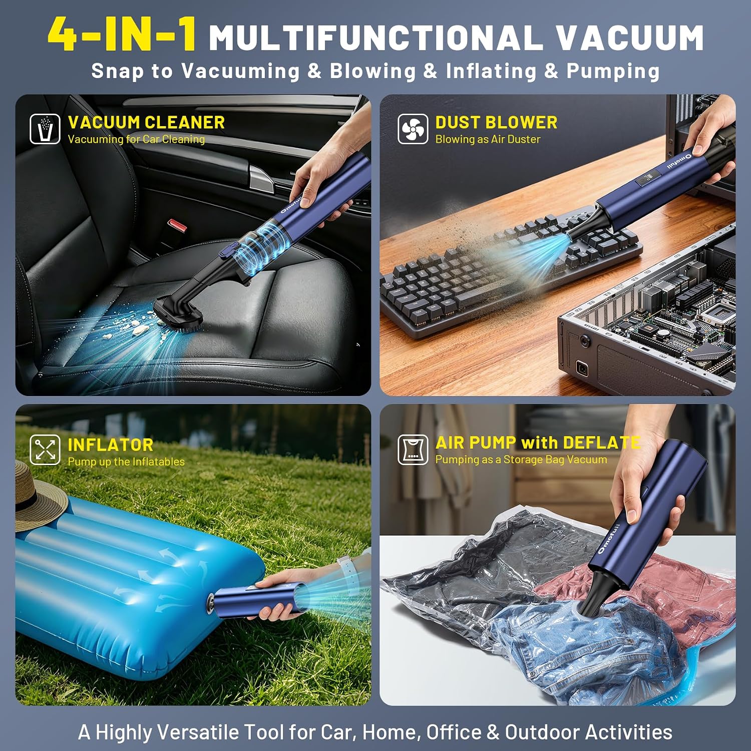 19500Pa 4-in-1 draadloze stofz - Car Vacuum Cleaner recensie en prijs